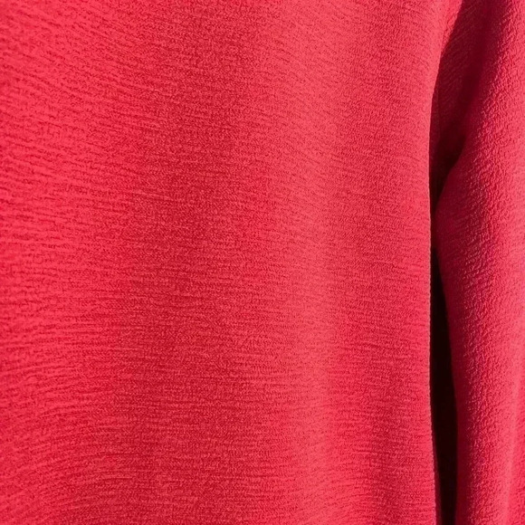 Madewell Texture and Thread Crepe Wrap Top in Crimson Womens Size Small - Picture 7 of 10